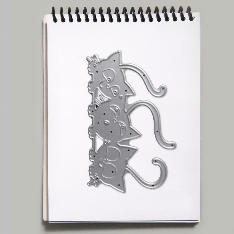 3 Cartoon Cats Carbon Steel Cutting Dies DIY Scrapbooking Photo Album Embossing