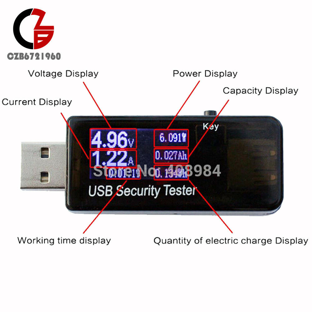 USB Tester Power off Protection Charger Voltage Current Meter Battery Detector