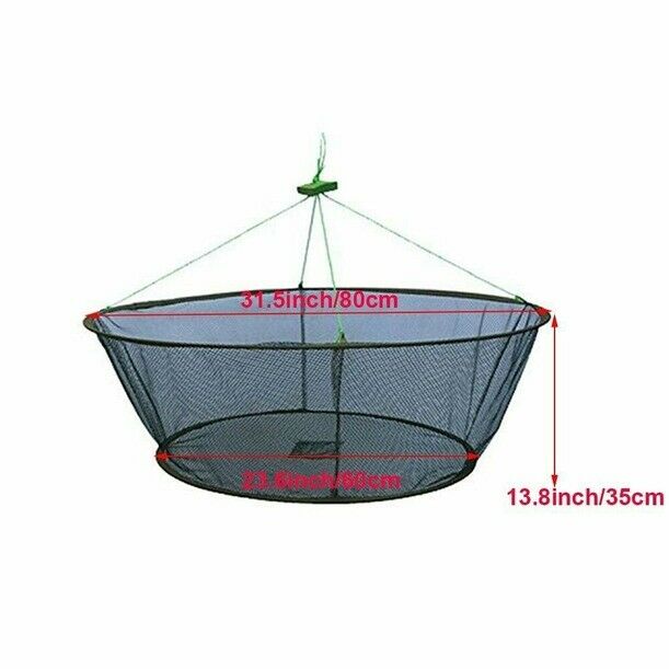 Foldable Crab Net Trap Cast Dip Cage Fishing Bait Fish Minnow Shrimp & Crawfish