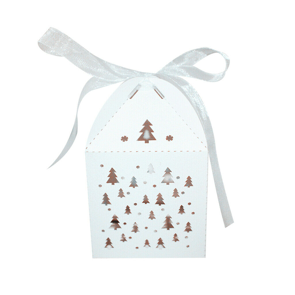 50pcs Exquisite Hollow Out Trees Forest Candy Boxes Wedding Party Xmas Favor