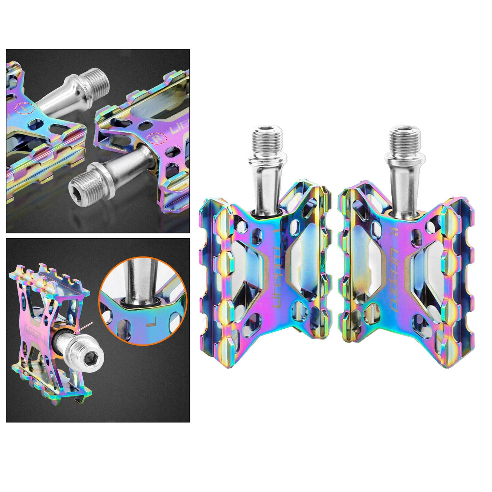 Kids Bike Pedals Aluminum Alloy MTB Mountain Bicycle Flat Wide Platform