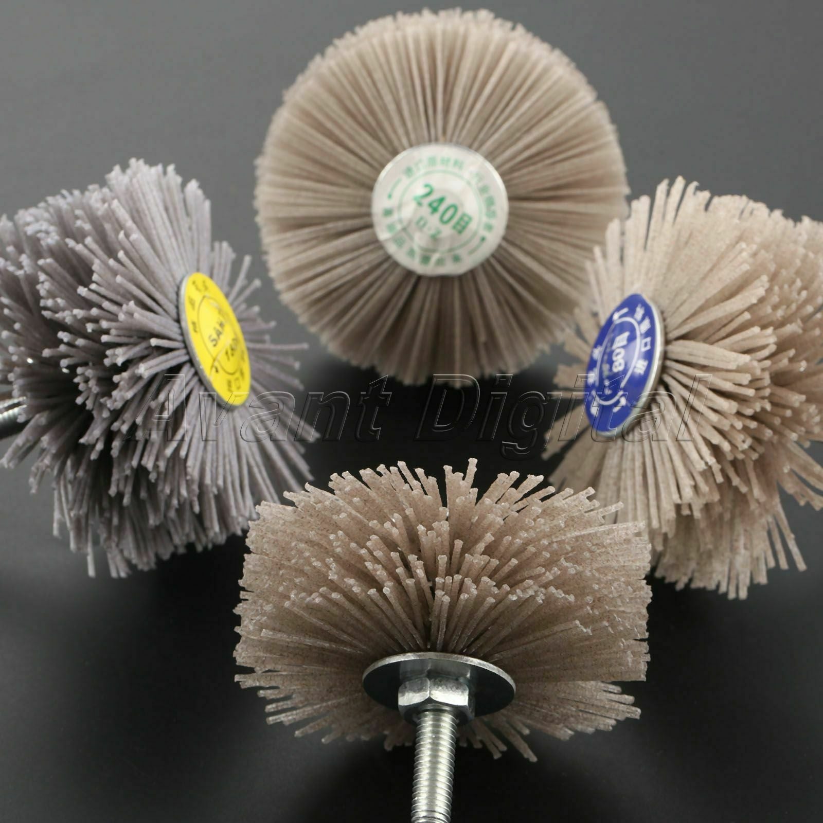 Grinding Wood Metal Stone Jewelry Polishing Wheel Brush Rotary Tool 80-240# Grit