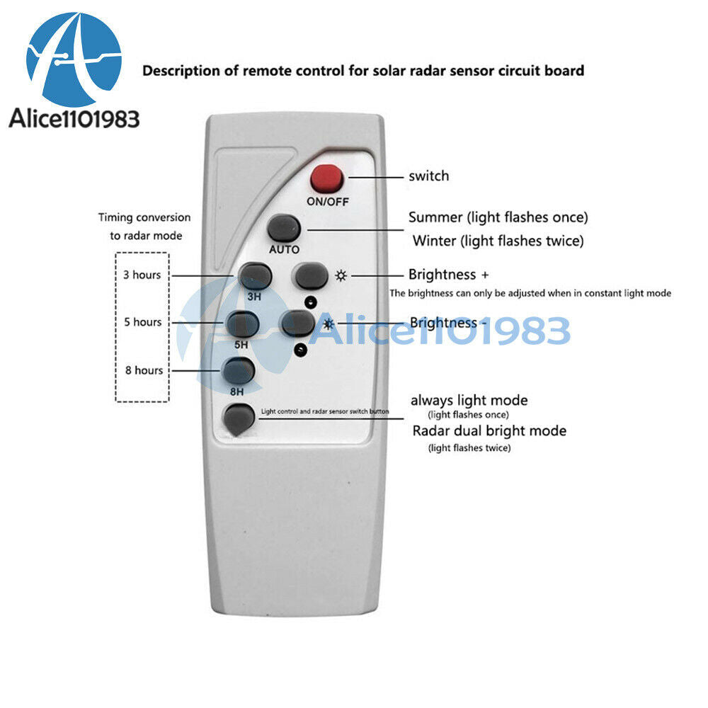 Solar Home Garden Lamp Controller Microwave Radar Human Induction Circuit Board