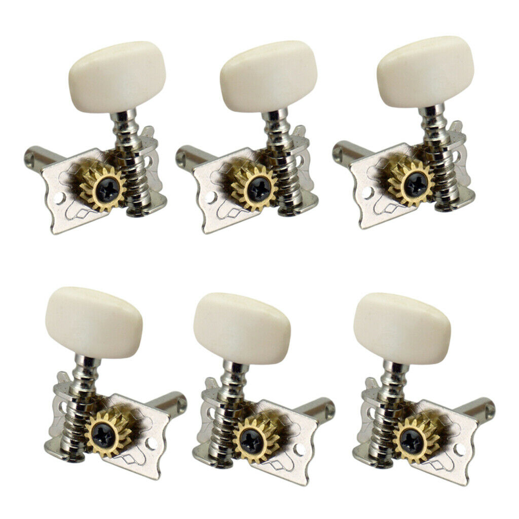 Pack of 6 Open Gear Guitar Strings Tuning Pegs for Classical