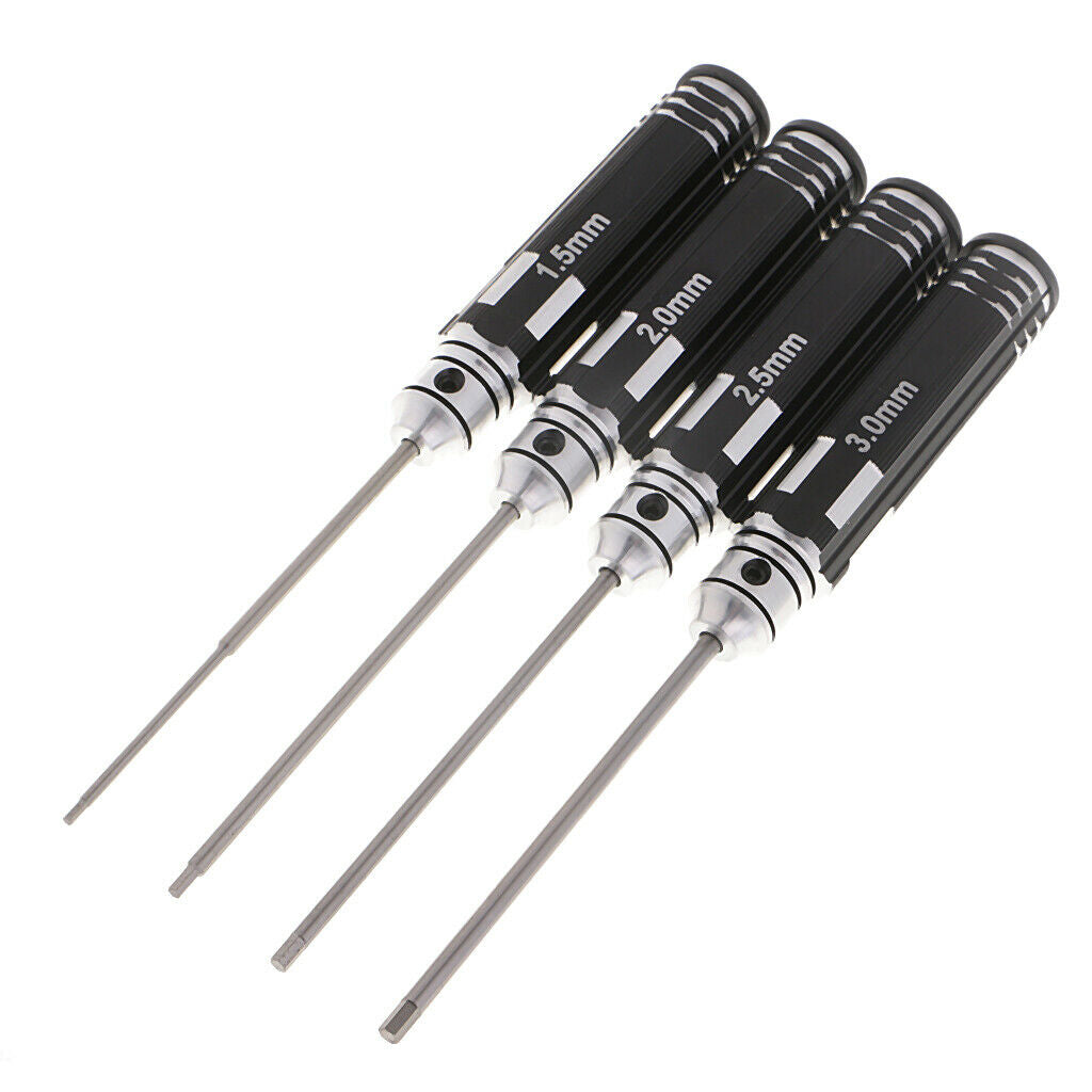 4x RC Repair Tools Head Hex Screw Drivers 1.5/2.0/2.5/3.0mm Kit for RC Car Accs