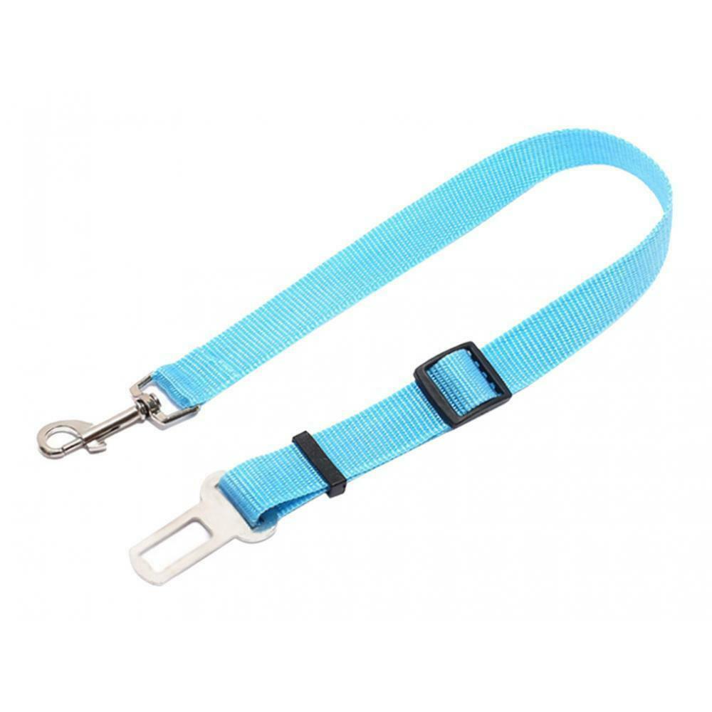 Adjustable Pet Cat Dog Car Seat Belt Nylon Leash For Pet Dog Cat Sky Blue