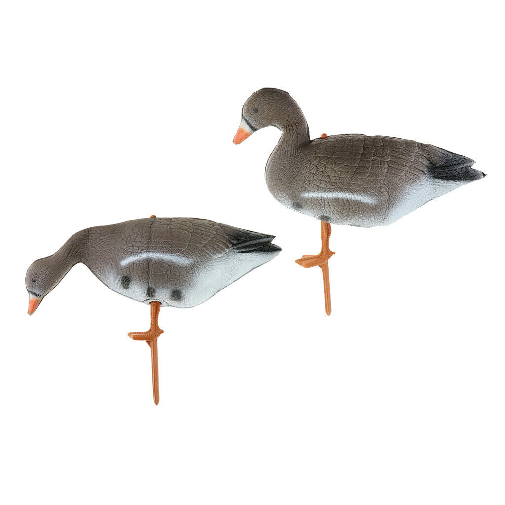 2Pcs Lifelike Simulation Goose Hunting Decoy Duck Target Decoys Garden