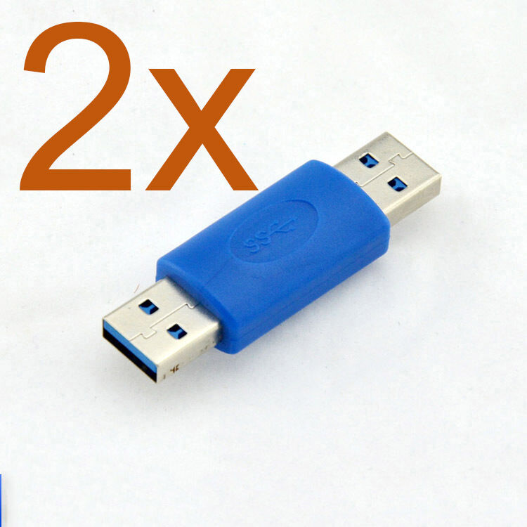 2PCS usb 3.0 male to male Coupler Extension Adapter Joiner Connector