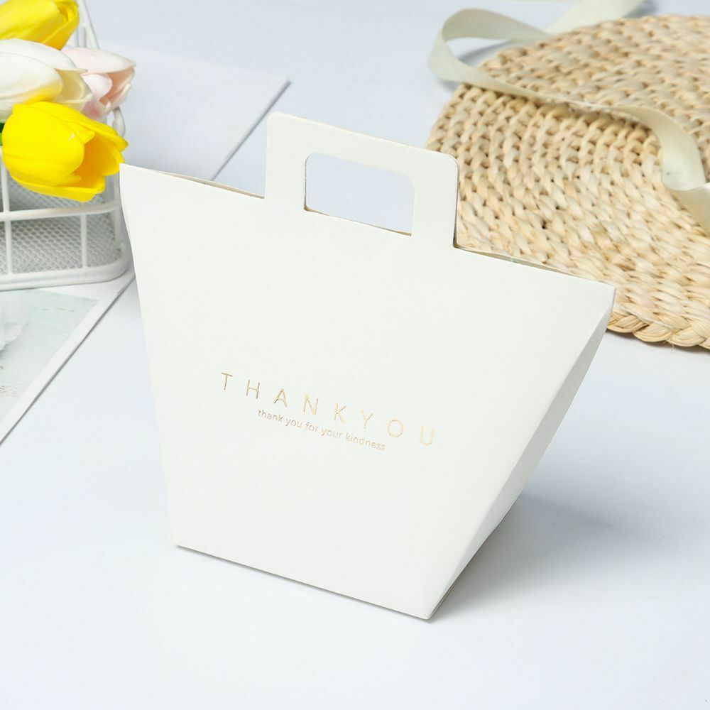 2Pcs Hot Decoration Bags Simple Creative Bronzing Kraft paper Gift Bag Candy Box