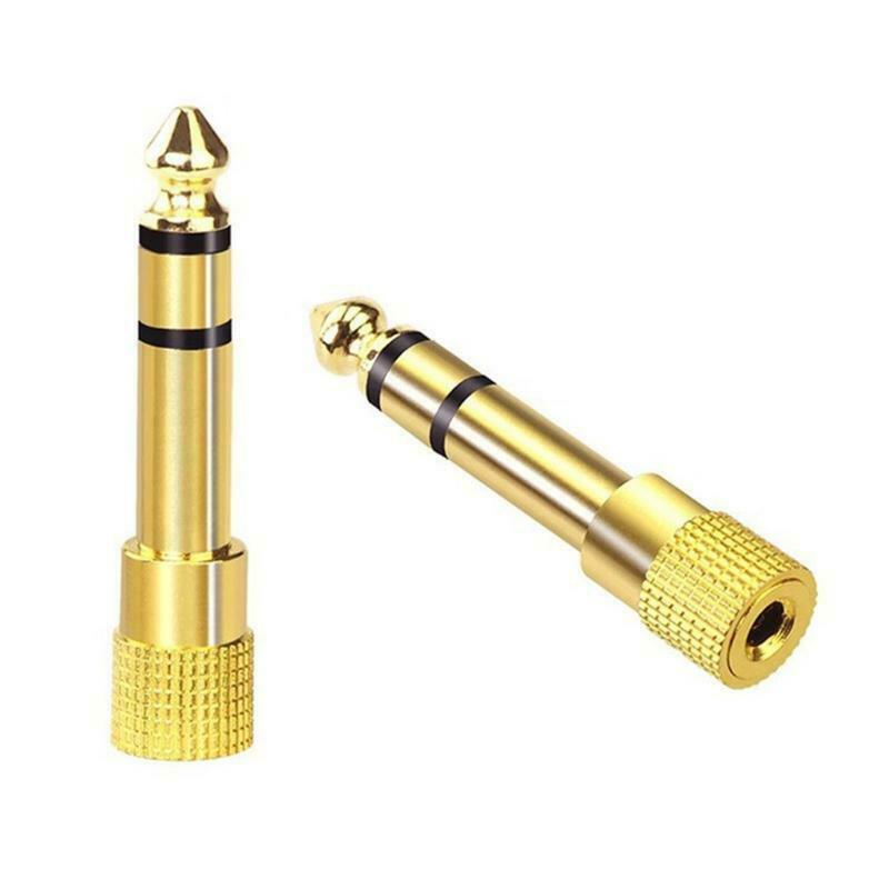 Headphone Audio- Adapter Jack 6.35mm Male To 3.5mm Female Adapter Connector 3pcs
