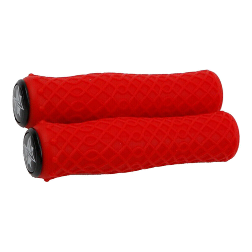 Silicone Anti-slip Bicycle Handlebar Grips Scooter Handle Bar Overgrip Red