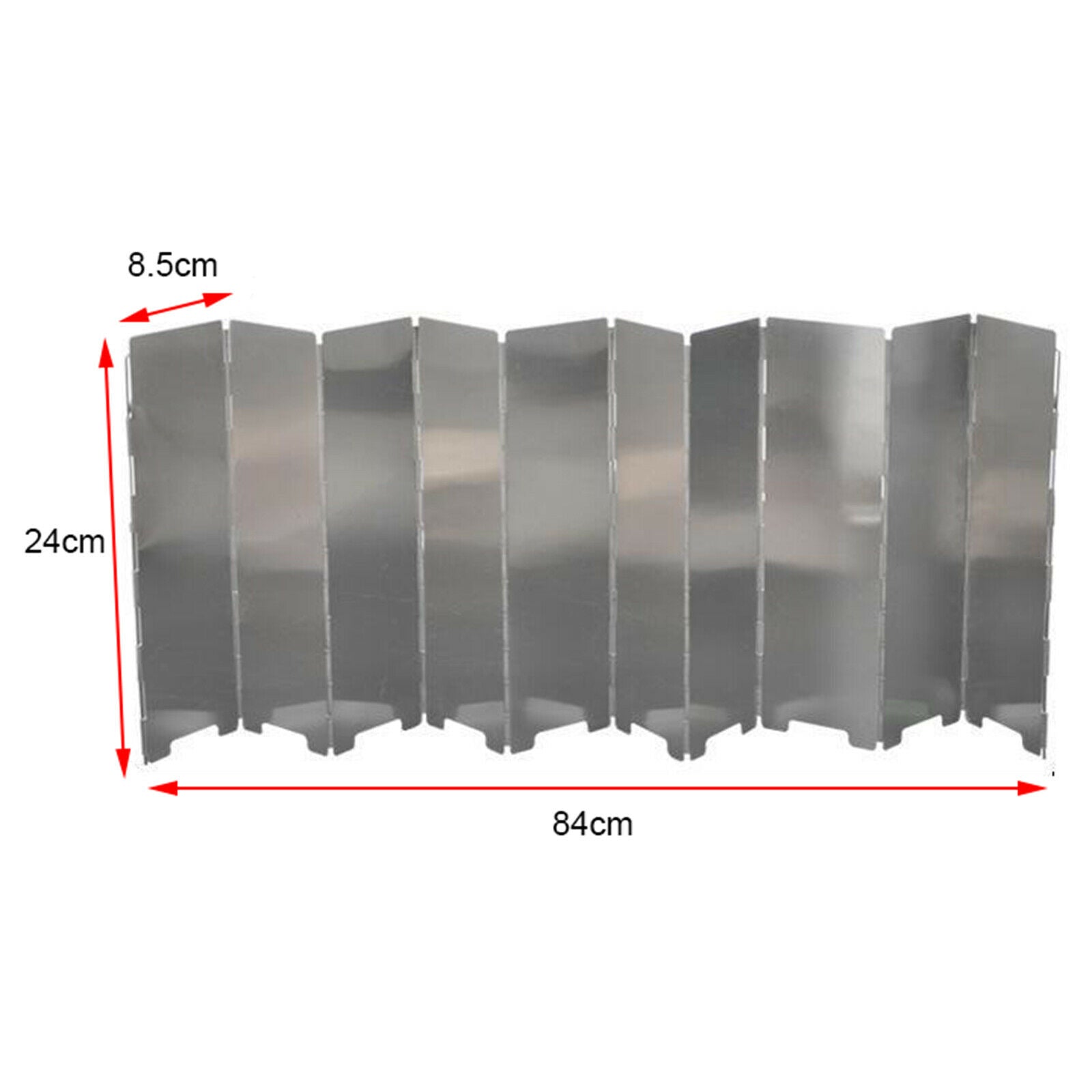 Folding Outdoor Stove Windscreen 10 Plates Aluminum Picnic Stove Windshield