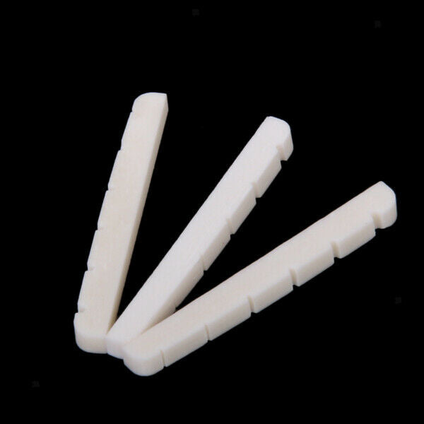 3pcs Cattle Bone Slotted Nuts for 6-string Electric Guitar Bass