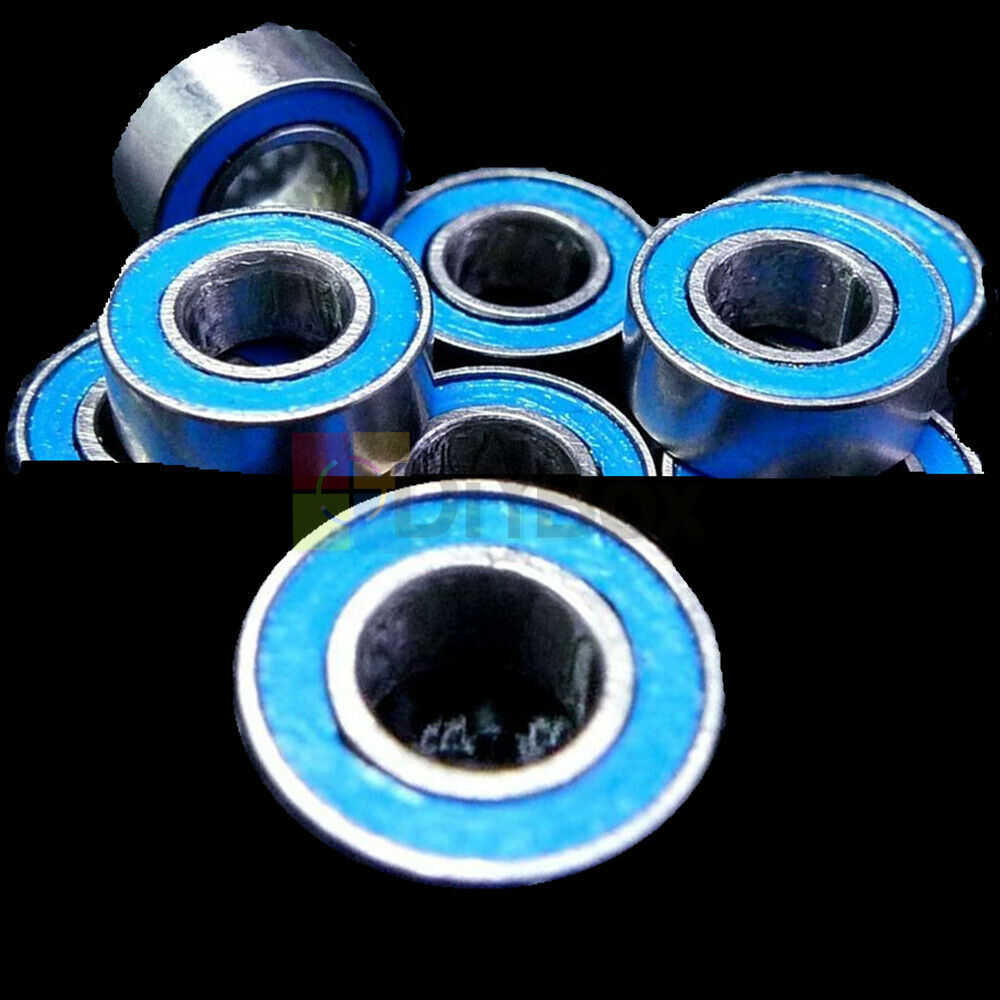[10PCS] 4*8*3mm MR84RS MR84-2RS 4x8x3mm Rubber Sealed Ball Bearing Blue Bearings