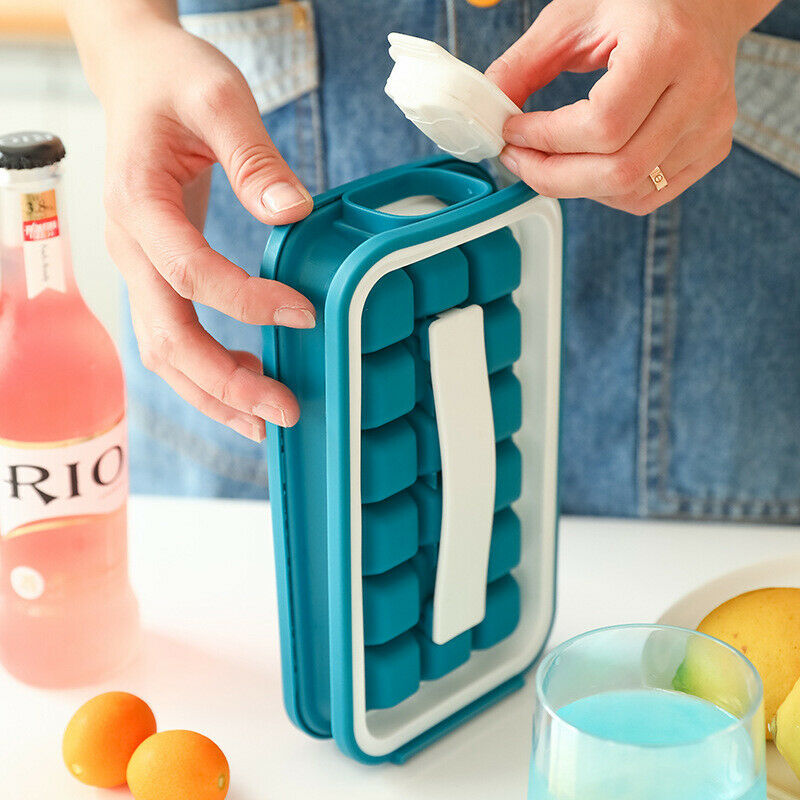 Ice Tray Molds Curling Bar Maker Bag Folding Water Bottle 32 Cells Ice Cube M Fx