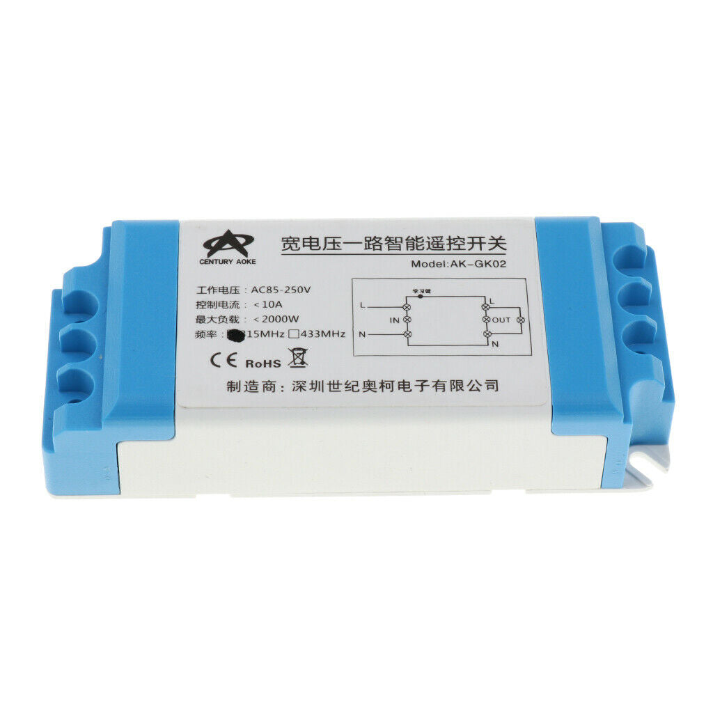 315mhz Wireless RF Remote Control Delay Switch 220V Smart Power