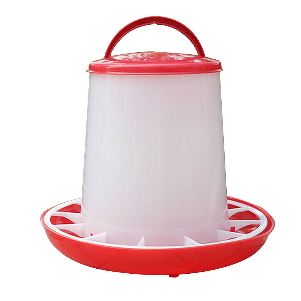 Plastic Chick Feeder Domestic Fowl Poultry Feeding Supplies 1.5kg with Lid