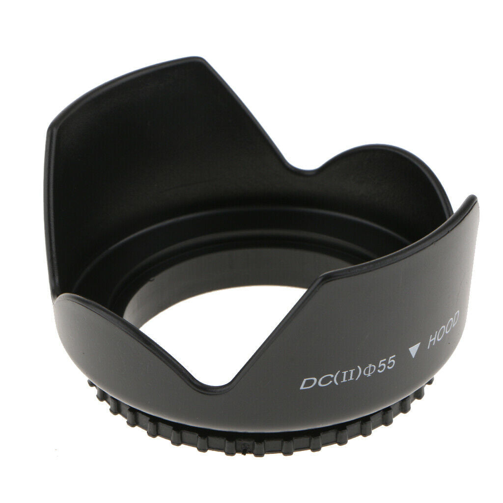 55mm Flower Lens Hood for Canon Nikon Panasonic Sony Pentax Camera .