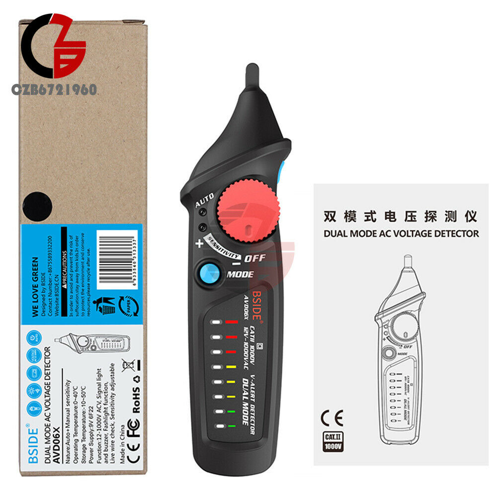 Non-Contact Voltage Detector Indicator AVD06 Pencil Live/phase wire NCV Tester