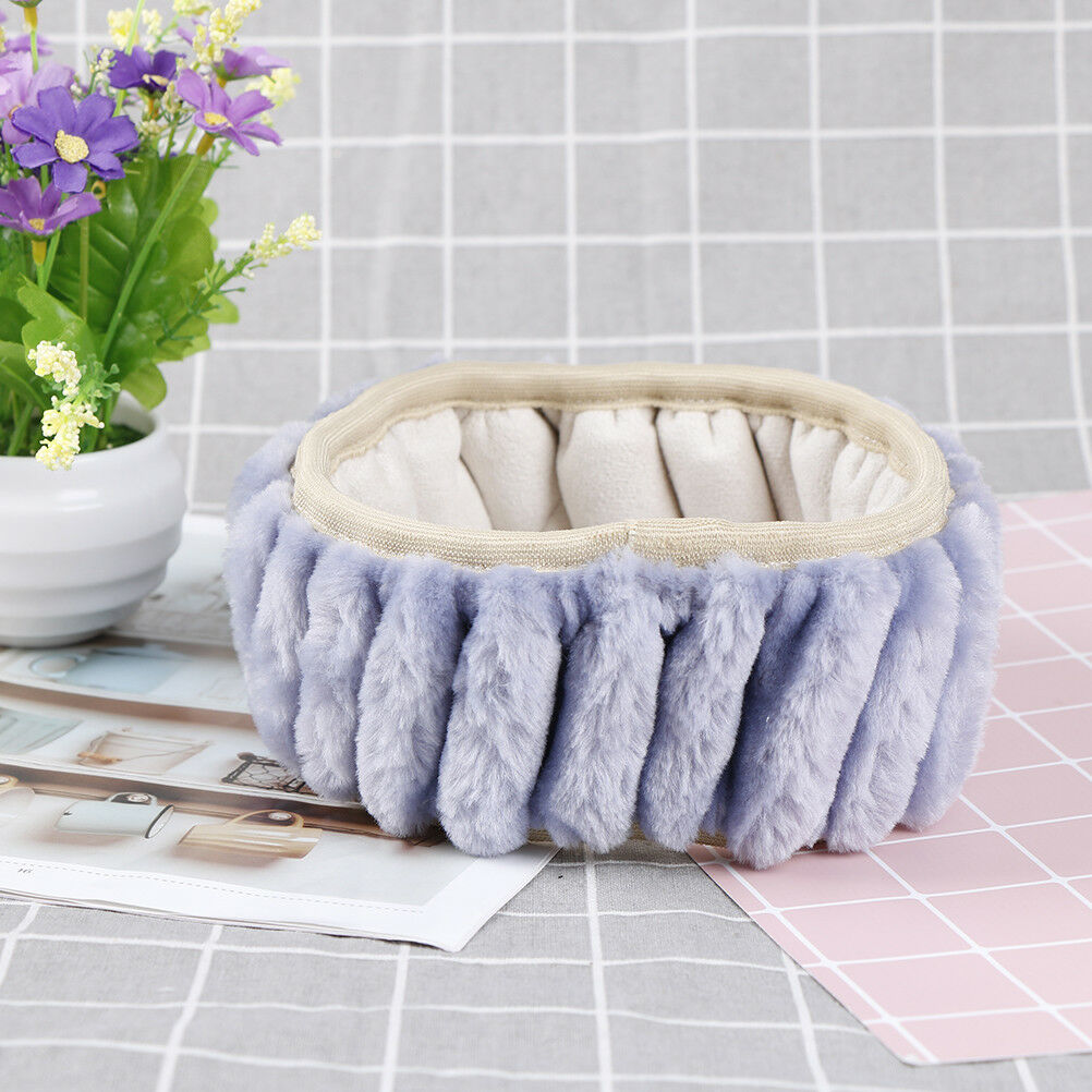 3Pcs/set Winter gray soft warm plush car steering wheel cover handbrake cover BD