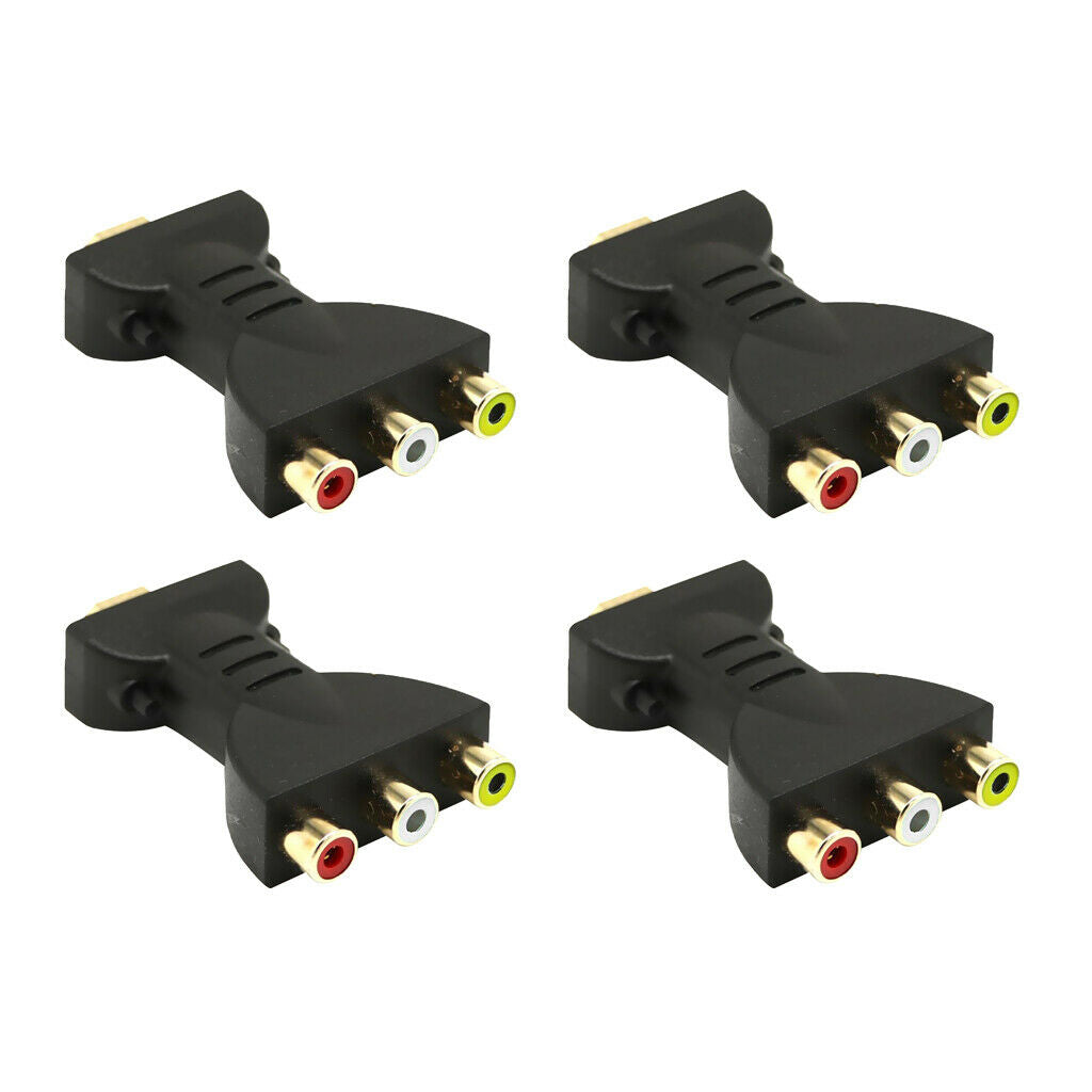 4Pcs HDMI to AV Yellow/Red/White M/F Vedio Connector for Home Theater DVD