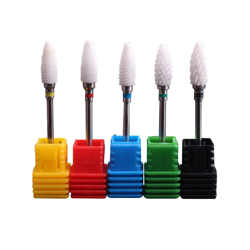 Nail Drill Bits Ceramic Manicure Set Pedicure Art Tools Electric File Head Gel