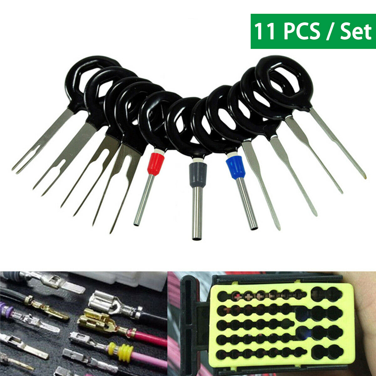 11PCS Wire Terminal Removal Tool Car Electrical Wiring Crimp Connector Pin