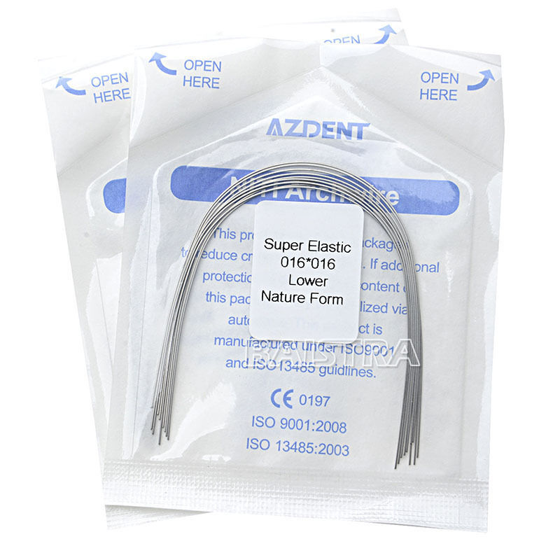 50 X Dental Orthodontic Super Elastic Niti Natural Rectangular Wires 16*16 Lower