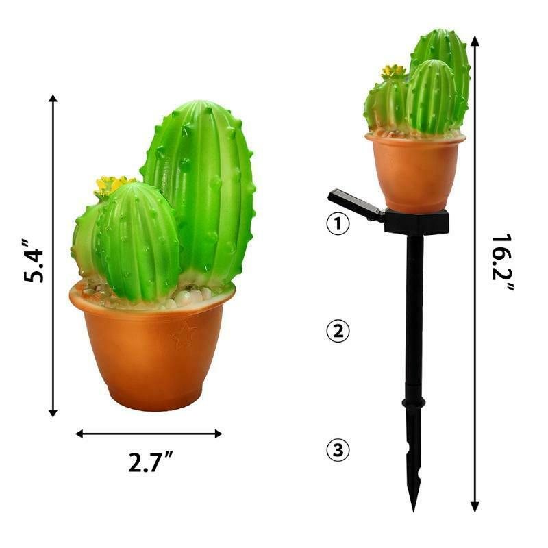 Cactus Shape Solar Lamp Solar Garden Lawn Landscape Lamp Outdoor Waterproof IP44