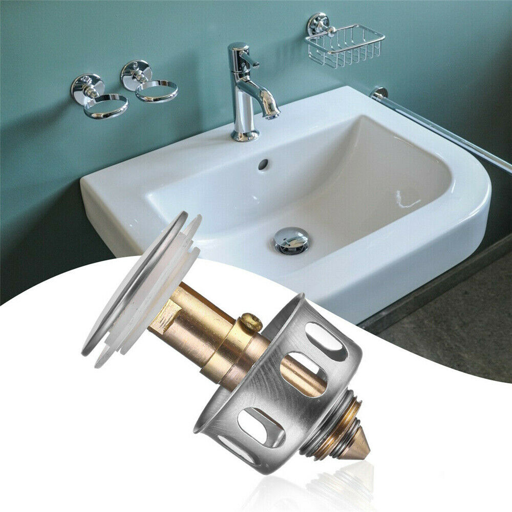 Universal wash Basin Bounce Drain Filter Pop Up  Bathroom Toilet Sink Drain Plug
