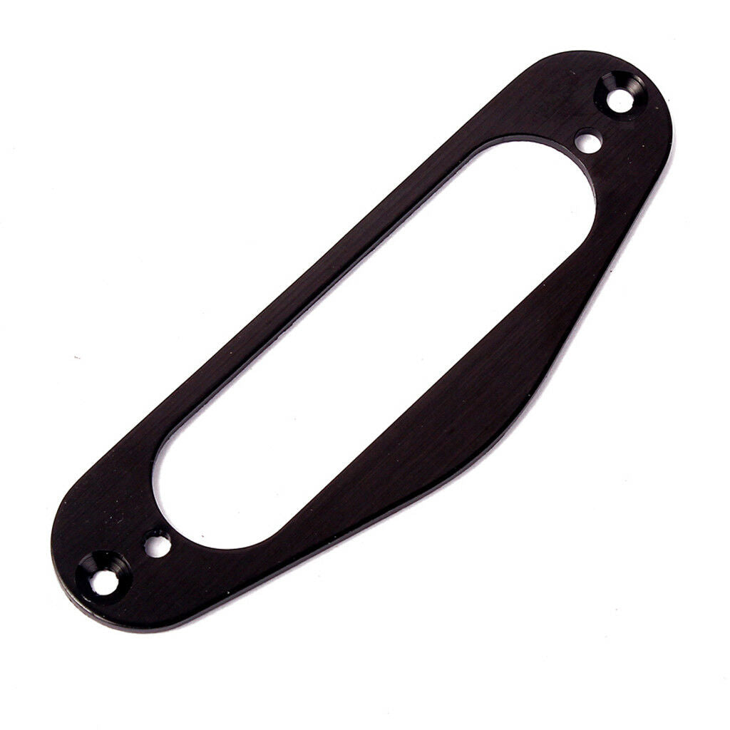 Electric Guitar Single Coil Neck Pickup Surround Ring with Screws Black
