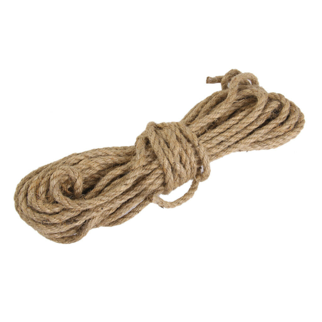 4mm Natural Sisal Rope hessian Craft Twisted Twine Braided Rope Cat Scratching