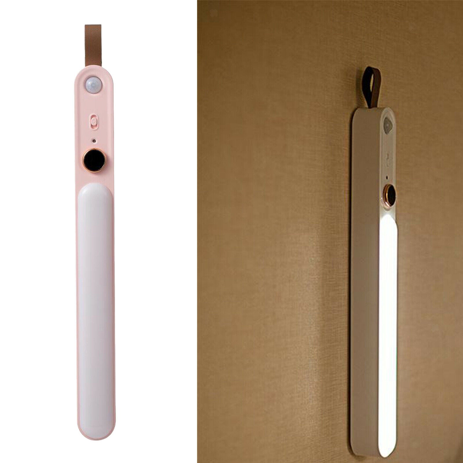 LED USB Cabinet Night Light Motion Sensor Stick Closet Lamp Indoor Pink