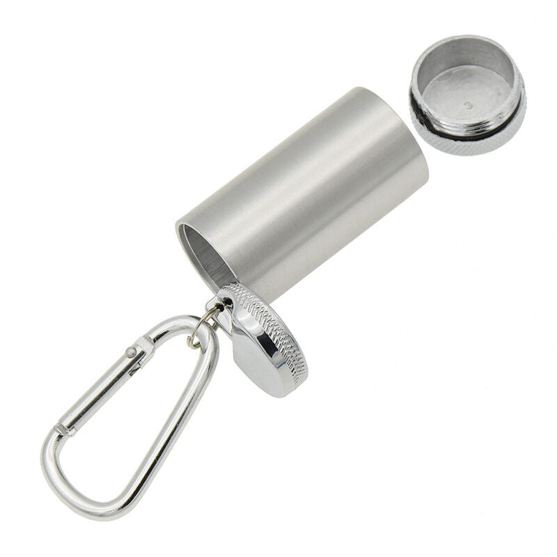 Useful Metal Ashtray With Key Chain Mini Pocket Portable Ash Holder Cylinder 1pc