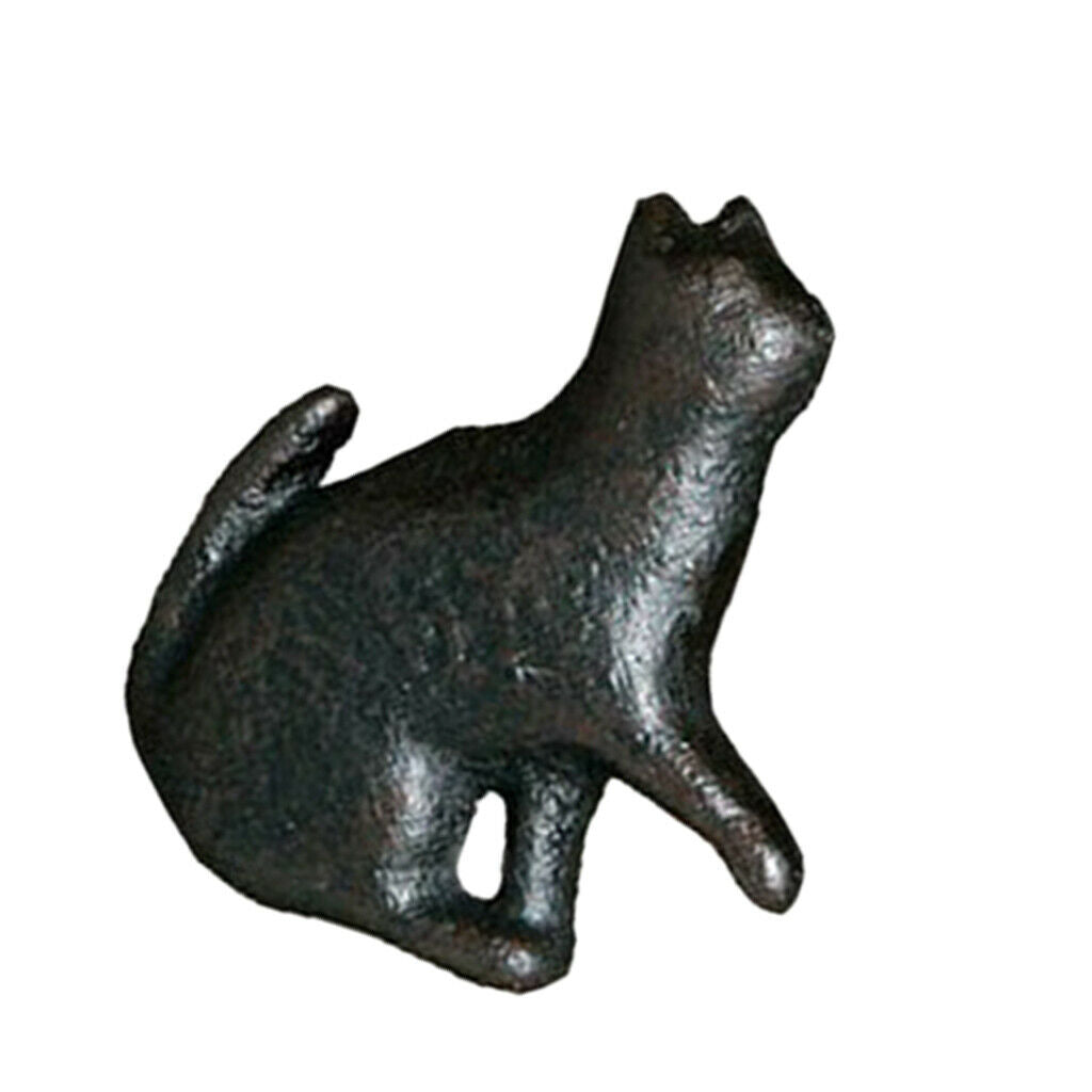 Cast Iron Cat Shaped Cabinet Furniture Door Knob Cupboard Wardrobe Pulls C