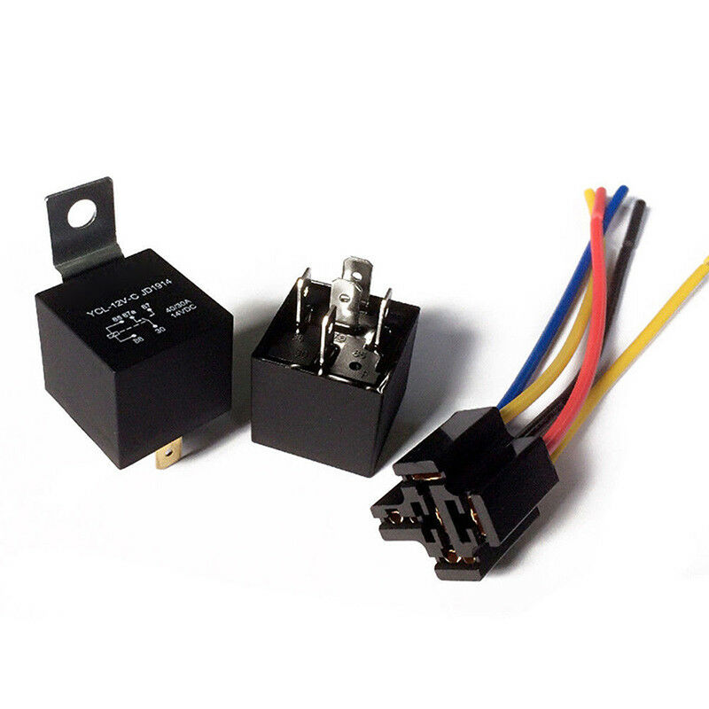 1X DC 12V Car SPDT Automotive Relay 5 Pin 5 Wires Harness Socket 30/40 Am.l8