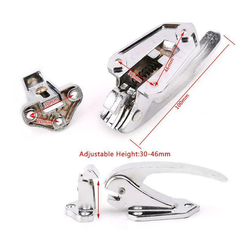 Zinc Alloy Door Handle Lock Spring Loaded Pull Handle Latch For Oven Freezer