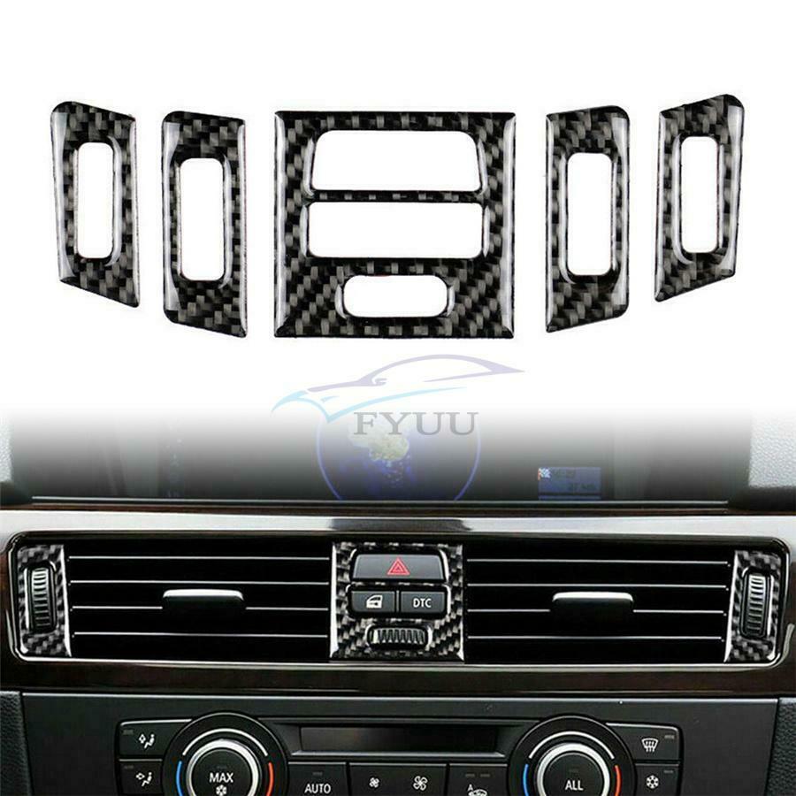 5Pieces Black Air Vent Outlet Trim Covers For BMW 3 Series E90 E92 E93 2005-2012