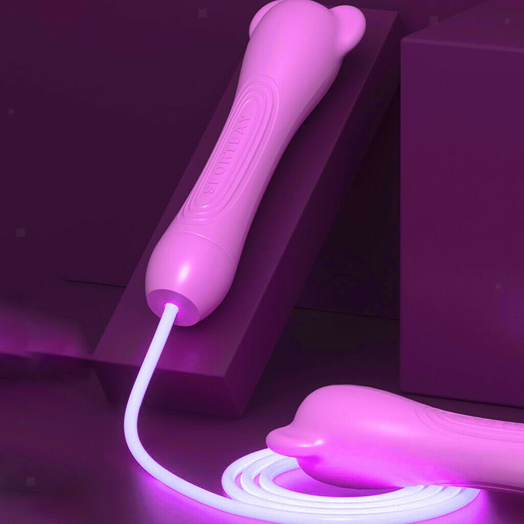 Glowing Luminous Skipping Rope with Skin-friendly Non-slip Handles for Adults,