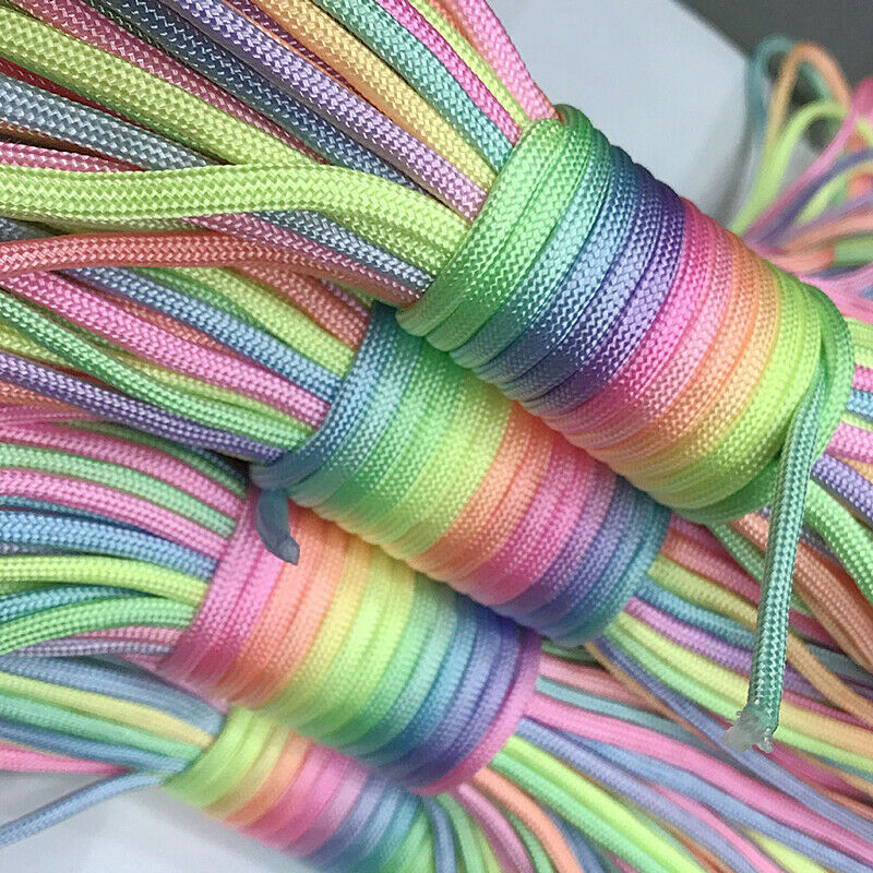 5M*4mm Colorful Parachute Cord Lanyard Rope Mil Spec 7 Strands DIY Making Supply