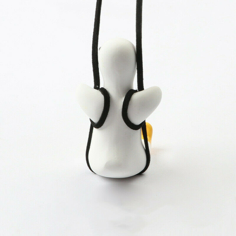 Gypsum Cute Car Accessories Swing Duck Pendant Auto Rear-view Mirror Ornaments