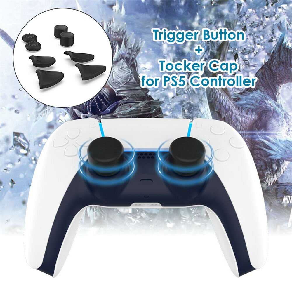 Thumb Stick Grip Key Caps Joystick Cover L2 R2 Trigger Extender for Sony PS5