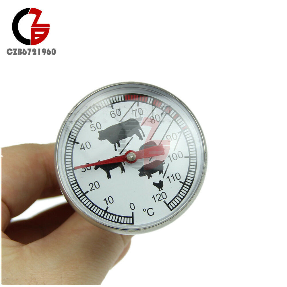 Stainless Steel Instant Read Probe Thermometer BBQ Food Cooking Meat Gauge HOT