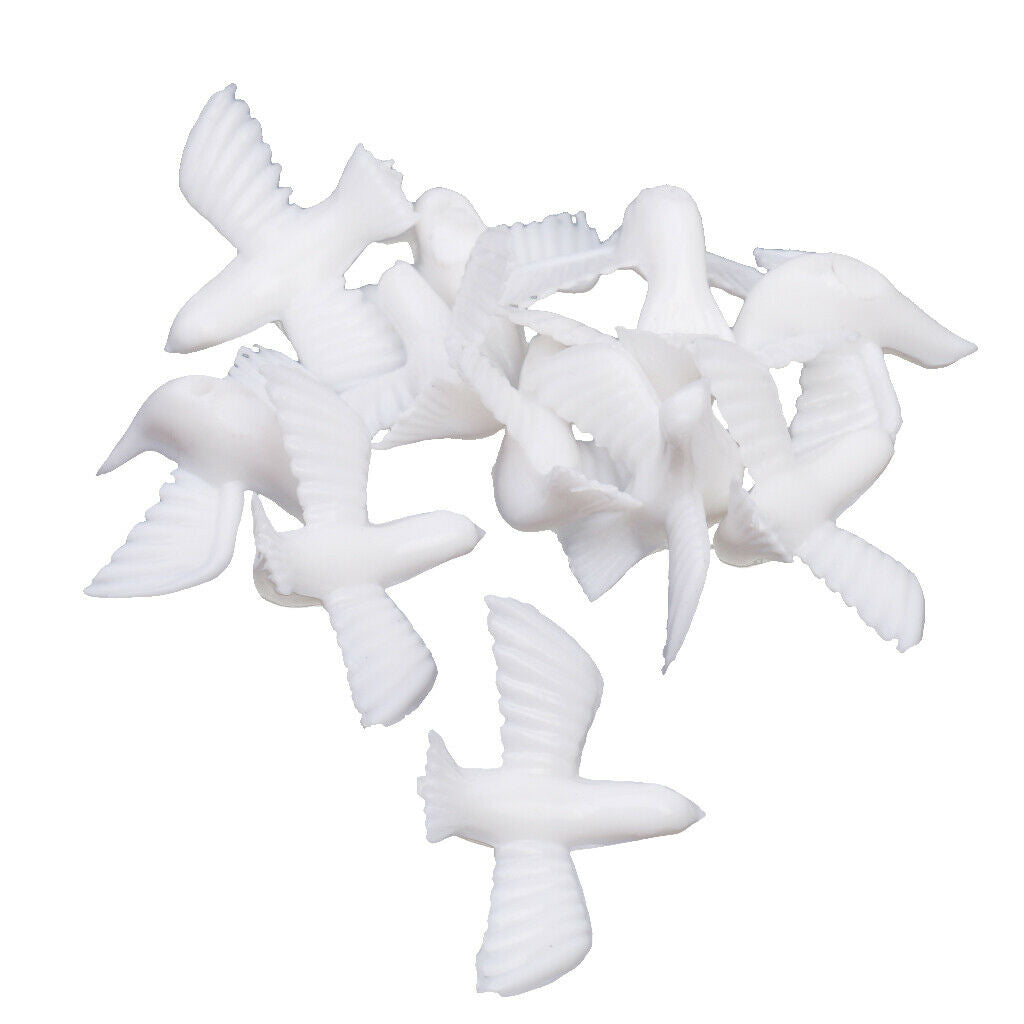 24pcs Artificial Pigeons in PVC for Christmas, Halloween Decoration - Small