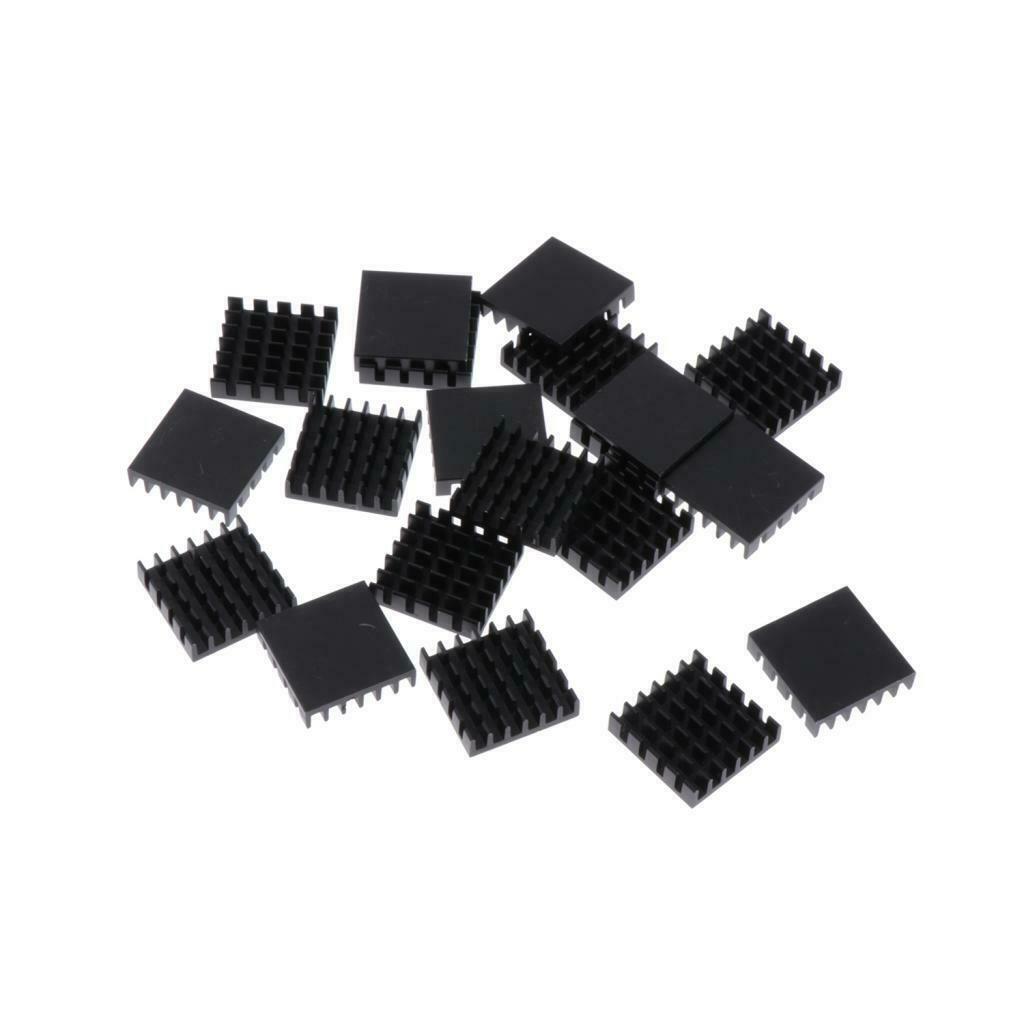 20 Pieces Aluminum Radiators  Sinks 18x18x5mm + Pre-applied Thermal Tape