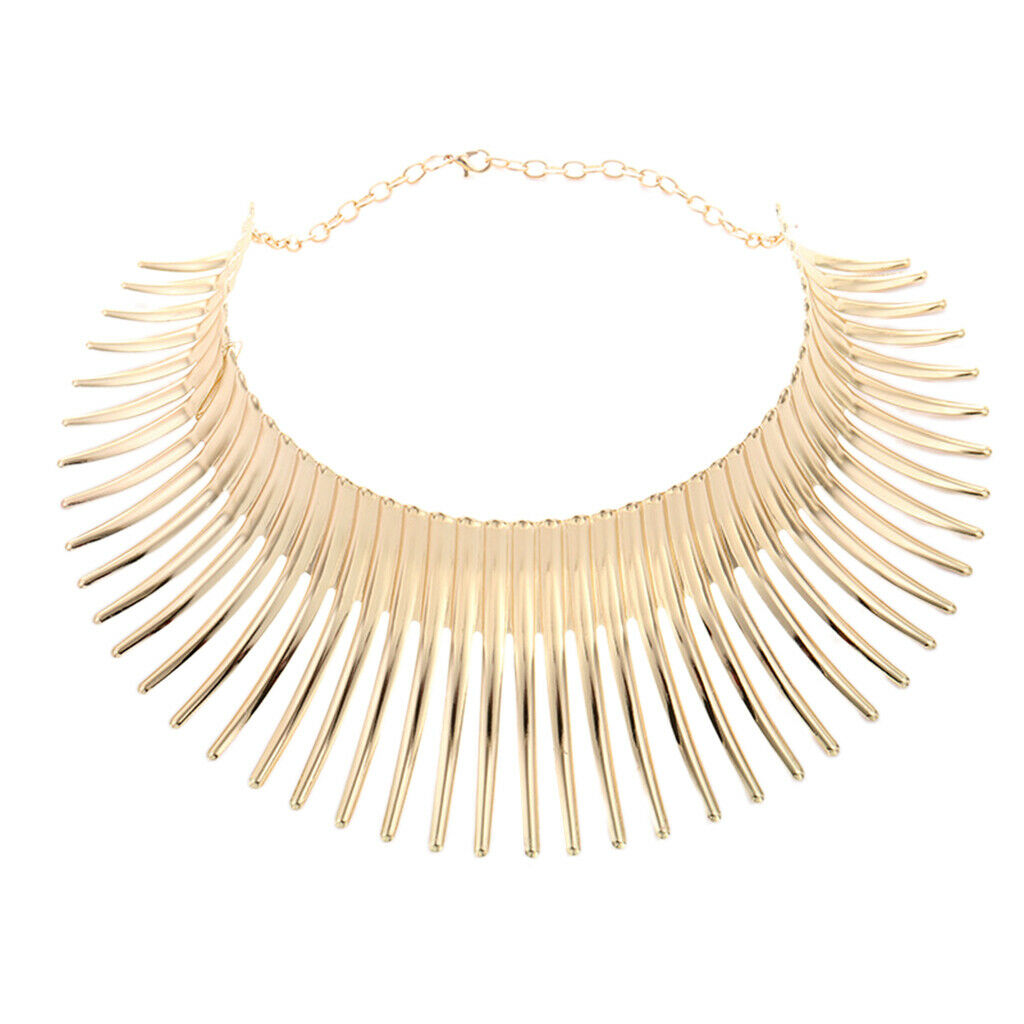 2x Fashion Metal African Style Statement Necklace Chunky Choker Necklace
