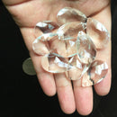 10Pcs 28mm Clear Glass Crystal Prism Tear Drop DIY Pendant Chandelier Jewelry