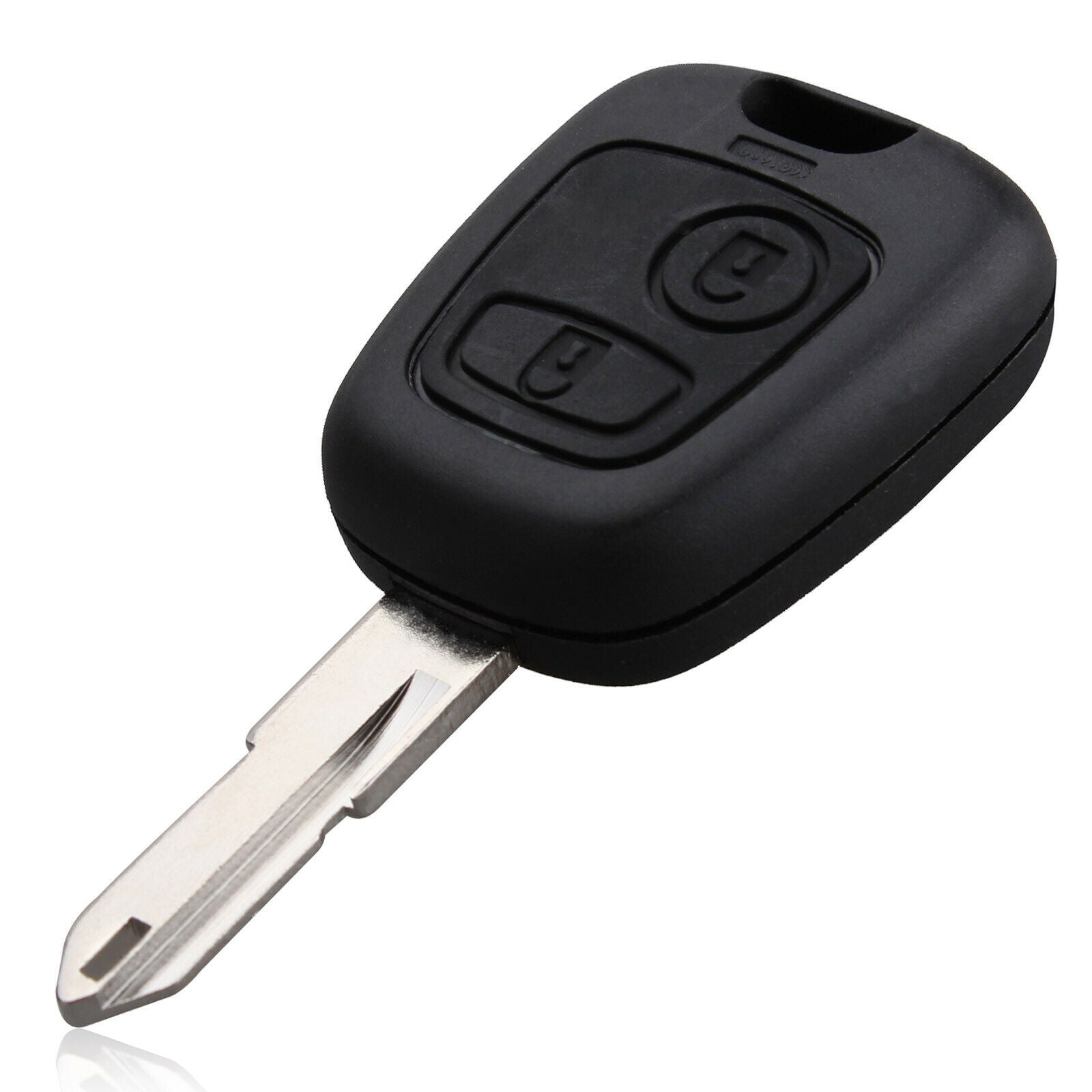 2 Button Pad Remote Key Shell Case Fob with blank key blade for Peugeot 206