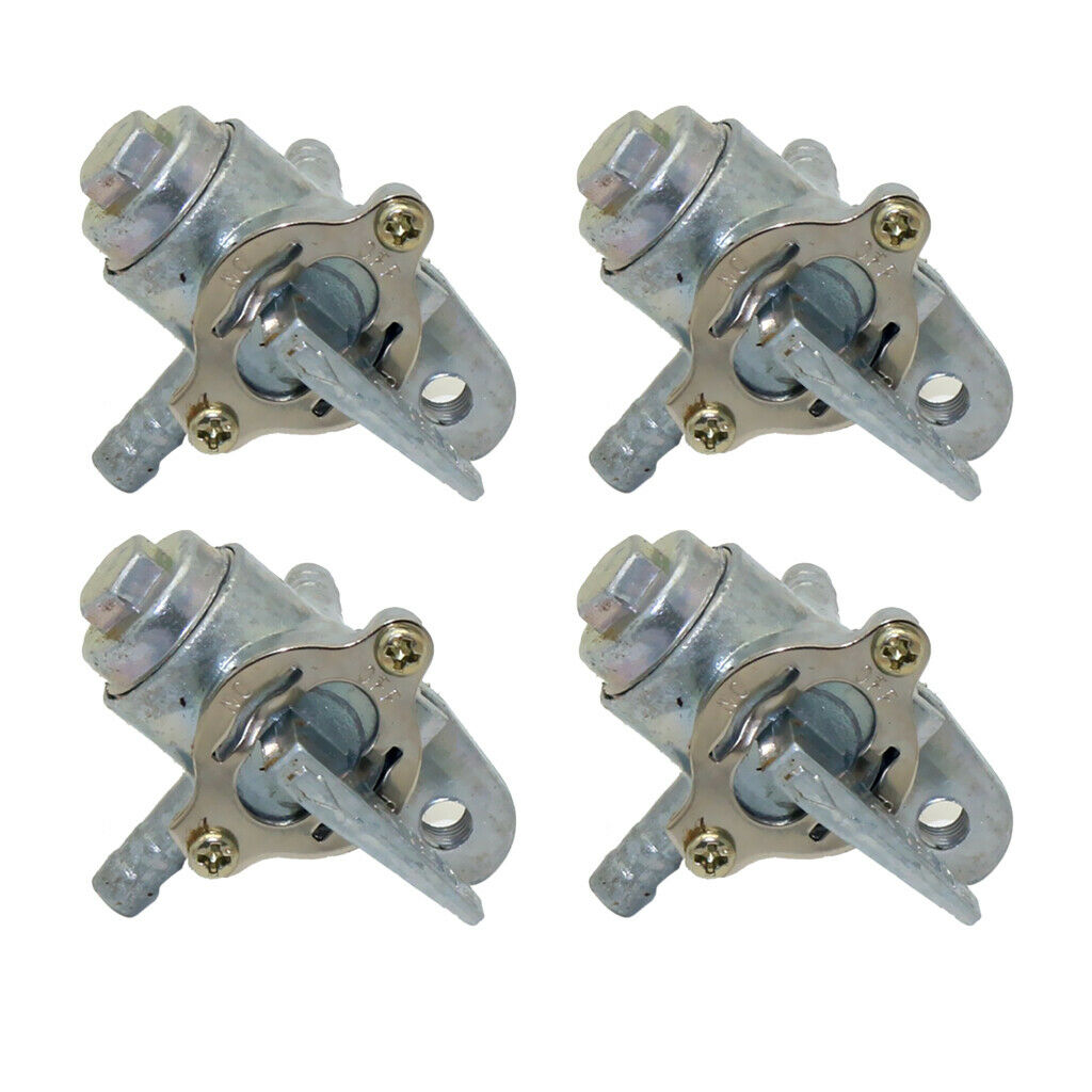 4x Gas Tank Fuel Petcock Switch Shut Off Valve 3 Port for 50cc 70cc 90cc 100cc
