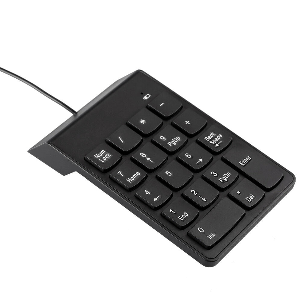 USB Number Pad Numpad Numeric Keypad 18 Keys Keyboard For Laptop Deskto PCBDAU